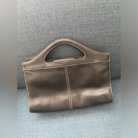 Vintage Fossil Black Leather Top Handles & Crossbody/Shoulder Purse Bag - Picture 4 of 16